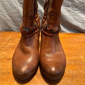PIKOLINOS Brown Ankle Boots with Braided Detail